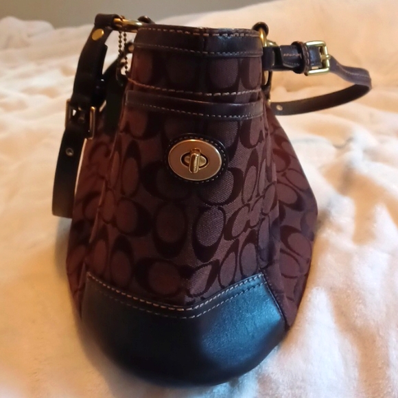 Authentic Coach Brown Signature Handbag - Picture 8 of 10